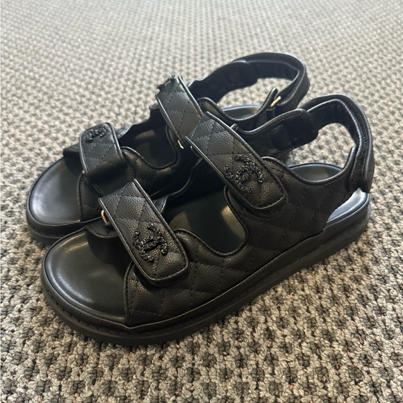 CHANEL Black Women Sandals - Picture 1 of 8